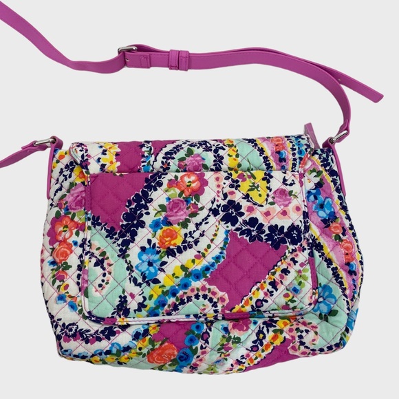 Vera Bradley Colorful Wildflower Paisley Carson Fold-Over Crossbody Bag - Picture 2 of 13